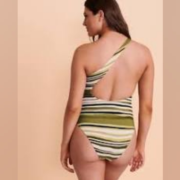 SUN STRIPE ONE SHOULDER ONE-PIECE SWIMSUIT - Picture 3 of 3